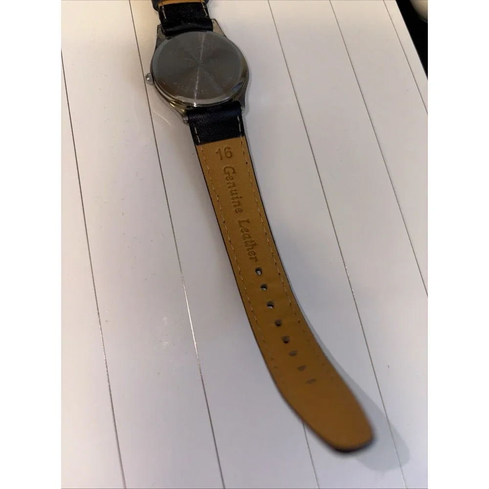 Vtg Disney 75 Years With Mickey Mickey Mouse Watch New Battery New Leather Band